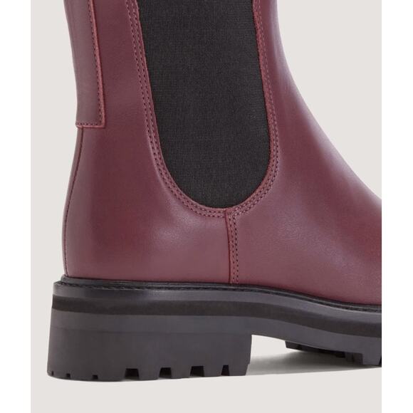 Everlane The Lug Sole Chealsea Boot Burgundy Leather‎ Size 10 - Picture 13 of 13
